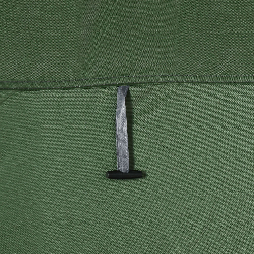 Camping and Beach Shower Tent with Zipper Door and Transport Bag, 126x124x189 cm, Dark Green