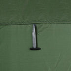 Camping and Beach Shower Tent with Zipper Door and Transport Bag, 126x124x189 cm, Dark Green