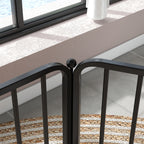 PAWHUT FENCE FOR 6 DOGS with 6 modular and outdoor modular panels, in steel, 164x83x80 cm, black - Borgè