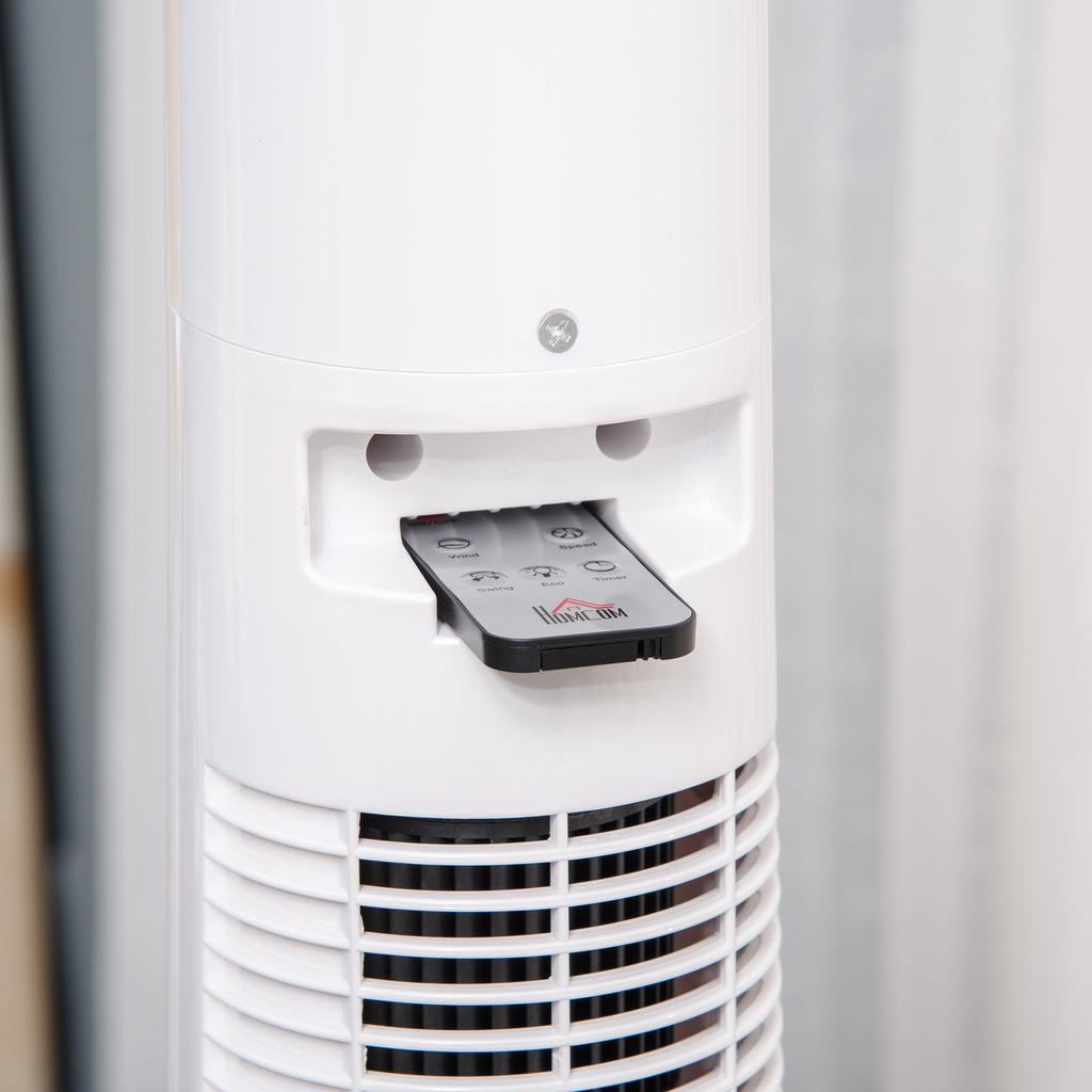 50W Tower Fan with 3 Modes and 3 Speeds with 12h Timer, in ABS, Ø32x118.2 cm, White - Borgè