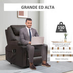 Lift Chair Reclining up to 135° with Cup Holder, Remote Control and Footrest 88x92x106 cm, Brown