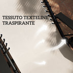 Set of 2 Folding Zero Gravity Deck Chairs with Adjustable Backrest and Table, Beige