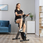HOMCOM Professional Exercise Bike with Resistance and Adjustable Height, in Steel and PP, 41x86x112 cm, Black - Borgè