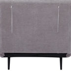 2 in 1 Single Sofa Bed, 3-Level Adjustable Backrest and Padded, Wood and Steel Frame