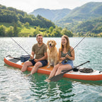 Outsunny Inflatable Stand Up Paddle Board Non-Slip 320x82x15 cm, Orange