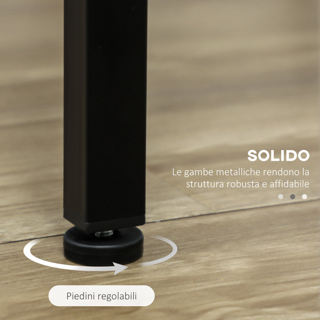 5 Piece Dining Set with Bar Counter 110x50x89.5 cm and Stools Ø30x60.5 cm in Wood and Metal Grey and Black