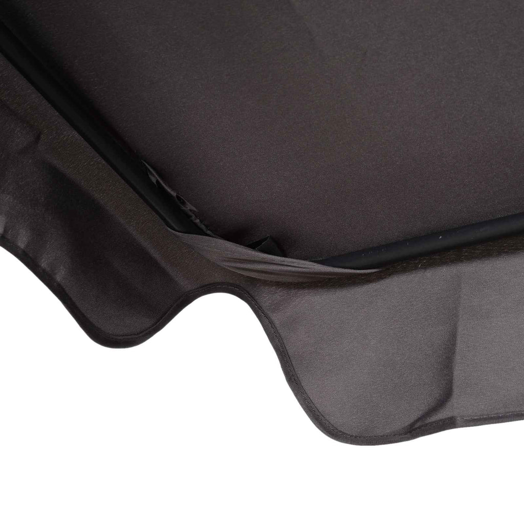 Outsunny 2-Seater Garden Swing with Adjustable Canopy, 140x110x151 cm, Brown and Grey