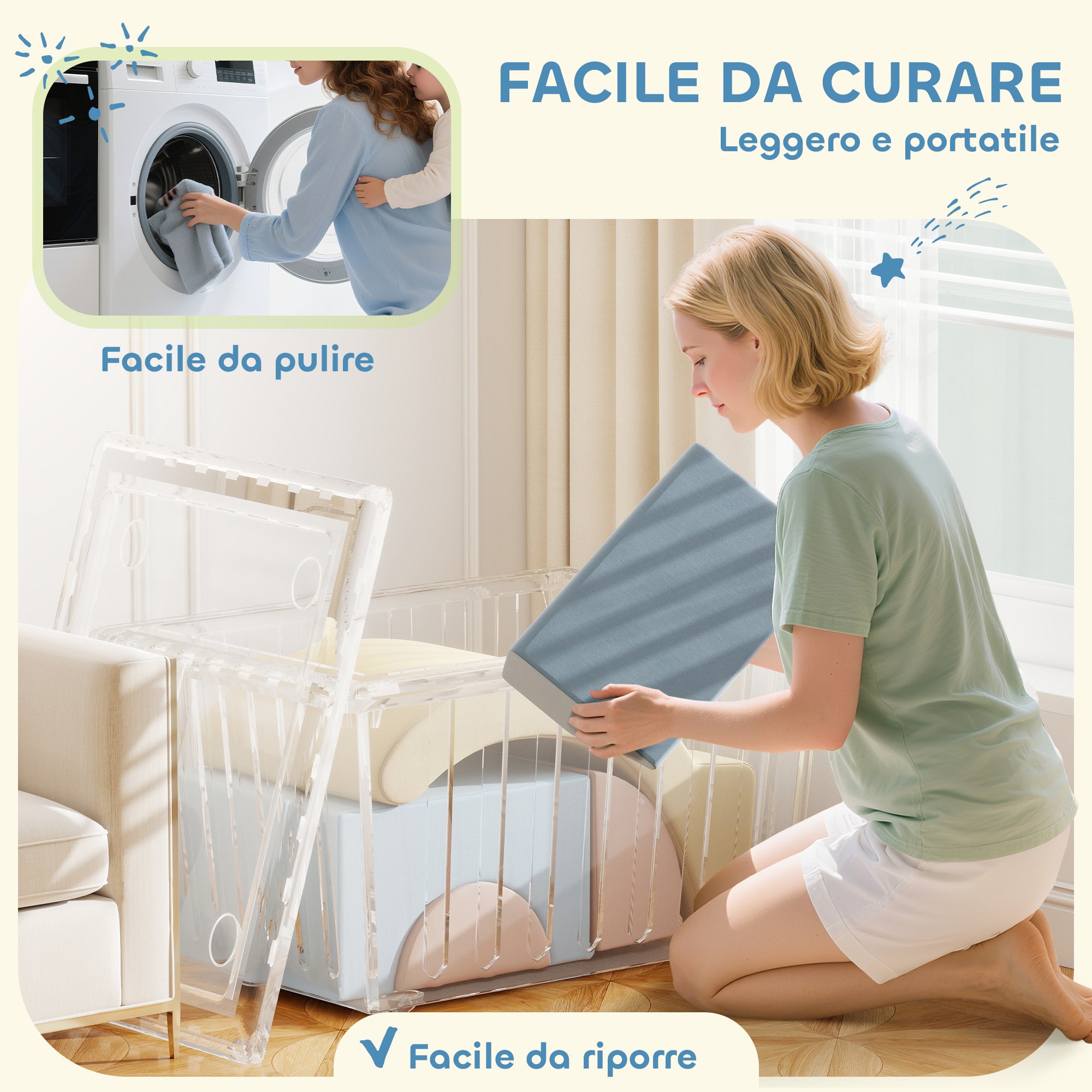 Set of 5 Soft Construction Toys for Children 1.5-8 Years, in Velvet and Sponge Effect Fabric, Multicolored