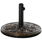 Round Umbrella Base Ø48x34 cm in 13kg Plastic for Ø35/38/48 mm Poles, Bronze - Borge' Group Limited