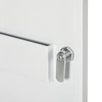 Wall Mounted Medicine Cabinet with 2 Shelves and 2 Keys, Steel, 40x15x53.5 cm, White