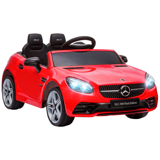 AIYAPLAY Electric Ride-On Toy Car for Children Licensed Mercedes SLC 300 with Remote Control, in PP and Metal, 107x62.5x44 cm, Red