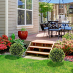 Set of 2 Artificial Plants with Cedar Leaves for Home and Garden Ø45 cm, Green