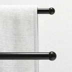Freestanding Towel Holder for Bathroom with 2 Metal Bars, 50x18. 5x85cm, Black