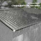 Outsunny 3.4x3.8x2 m Steel Garden Shed with Double Sliding Door and Pitched Roof, Silver