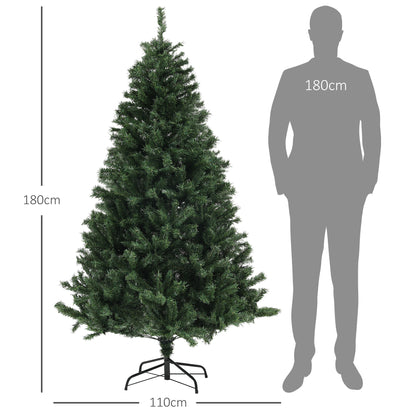 CHRISTMAS TREE - Artificial Christmas Tree Ø110 x180 cm with 1000 Branches in Steel and Green Plastic