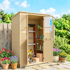 Outsunny Walk-in Garden Shed with Floor and 4 Windows