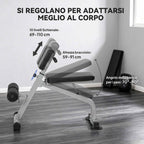 SPORTNOW Adjustable and Foldable Multifunctional Roman Bench, 150 kg Capacity, Silver