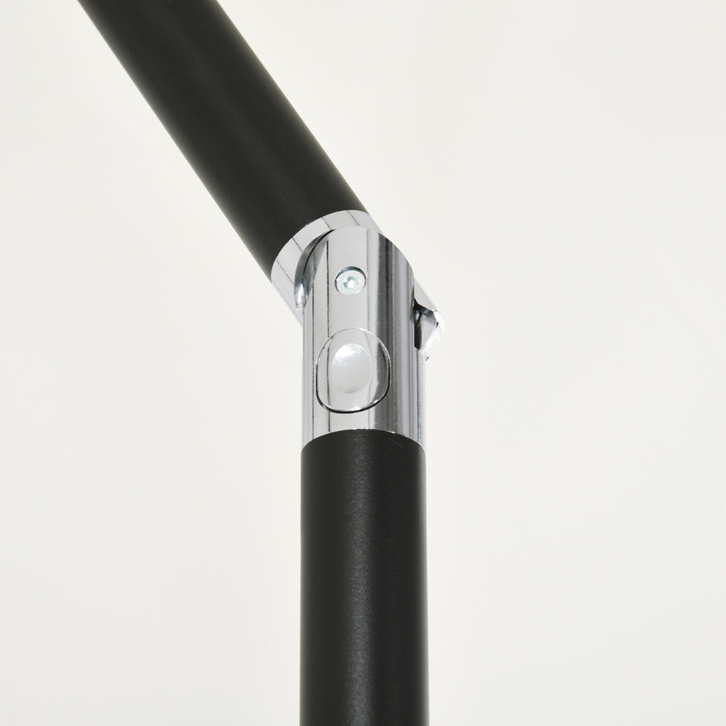 Rectangular Umbrella 2x3 m Foldable and Adjustable with Crank, in Aluminum and Polyester, Cream White