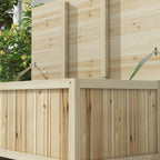 Outsunny Bench Garden container 172L in fir wood, 120x55x45cm, wood color - Borgè