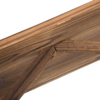 Outsunny Garden bench 2 seats with high back, fir wood, 114x58x80 cm, brown - Borgè