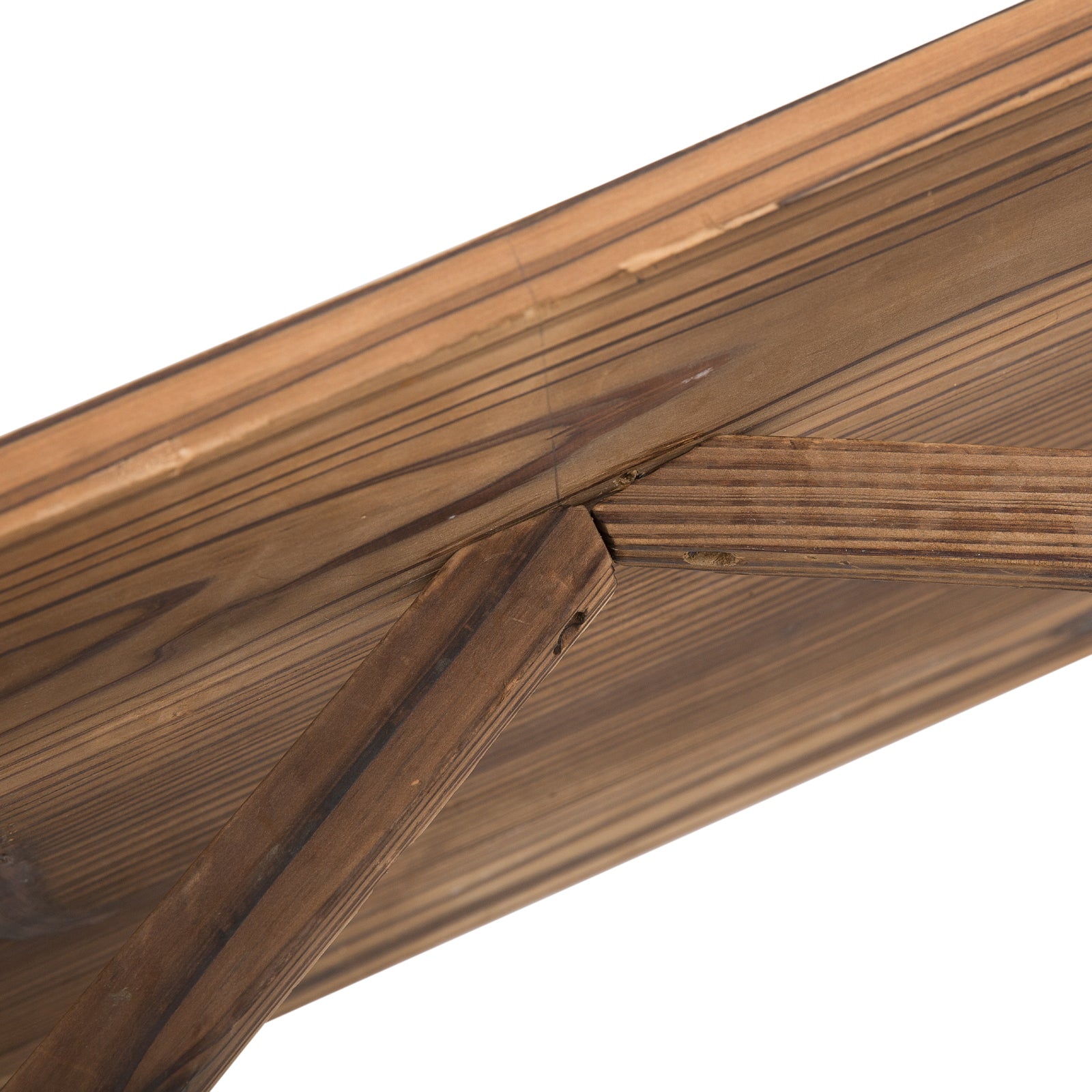 Outsunny Garden bench 2 seats with high back, fir wood, 114x58x80 cm, brown - Borgè