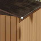 Garden Shed Tool Shed in Sheet Metal with Sliding Doors, 213x130x185cm, Yellow - Borge' Group Limited