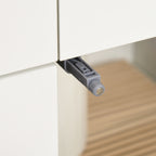 Kitchen Pantry with 4 Doors, 3 Adjustable Shelves and 5-Tier Shelves in MDF and Chipboard, 60x35x170 cm, White