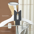 1800W Vertical Steam Iron with 1.8L Tank, Adjustable Height and Accessories, Gold