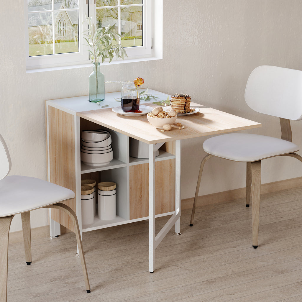 Homcom Multipurpose Table Folding Design With 4 Discartments 169 × 60 × 75cm - Borgè