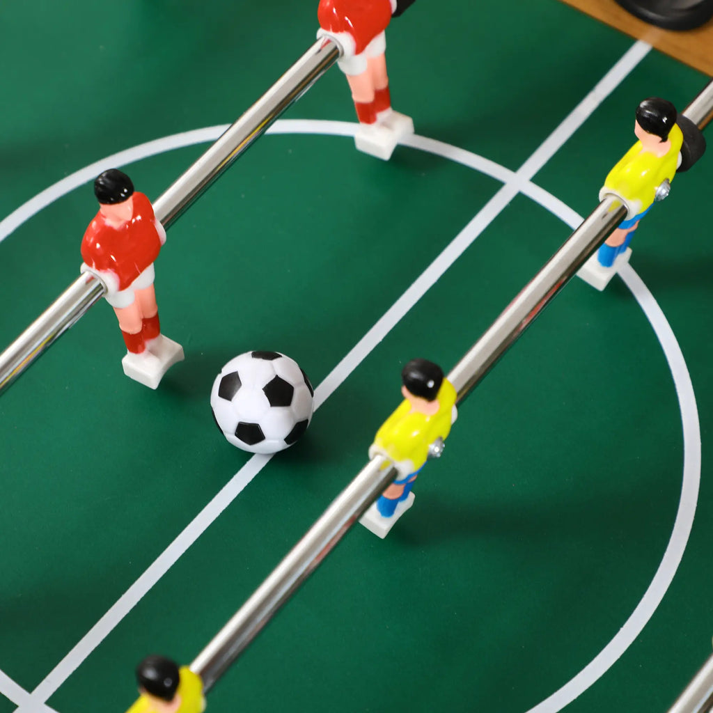 Folding Wooden Table Football with 6 Rods, 18 Players and Scoreboard, 69x37x70cm - Borge' Group Limited