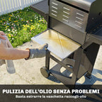 Outsunny 2-Burner Portable Propane Gas Grill with Thermometer, Black
