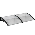 Outdoor Canopy for Windows and Doors in Polycarbonate and Aluminum, 200x100x26cm, Transparent