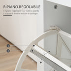 Slim Shoe Rack 2 Flap Drawers and Adjustable Shelf for 12 Pairs of Shoes, 79x23x90.5 cm, White