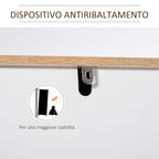 Kleankin Mobile Salvatius Wooden Wooden Bathroom, Column Mobile With Cabinets And Drawer 39x30x180cm - Borgè