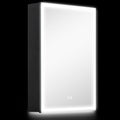 Bathroom Cabinet with Mirror, Adjustable LED Lights and Anti-Fog Function, Black