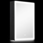 Bathroom Cabinet with Mirror, Adjustable LED Lights and Anti-Fog Function, Black