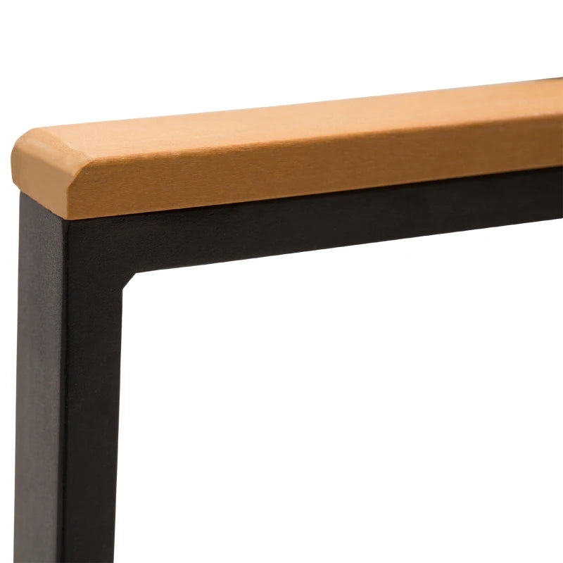 4-Piece Outdoor Lounge Set with 2 Chairs, Sofa and Coffee Table, Garden Furniture in Rattan and Black Steel - Borge' Group Limited