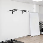 Professional Wall-Mounted Pull-Up Bar with Steel Frame, 113 x 41 x 20cm, Black