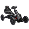 Outsunny Kids Pedal Go-Kart with 4-Position Adjustable Seat and EVA Wheels, 100 x 58 x 58.5 cm, Black