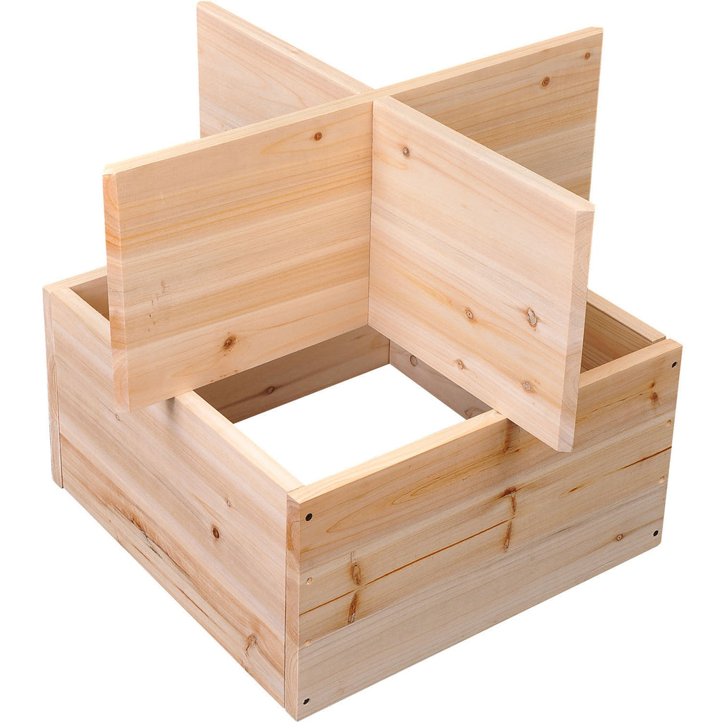 HOMCOM Bottle Rack Cabinet for Wines and Spirits 24 Bottles, 4 Sections Natural Wood, 50 x 26 x 50cm - Borgè