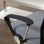 Grey Fabric Office Chair, Ergonomic Swivel Desk Chair, 60 x 66 x 91-101cm