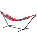 Outsunny Freestanding Hammock with Stand, Adjustable Height and Carry Bag, 310x117x105 cm, Red