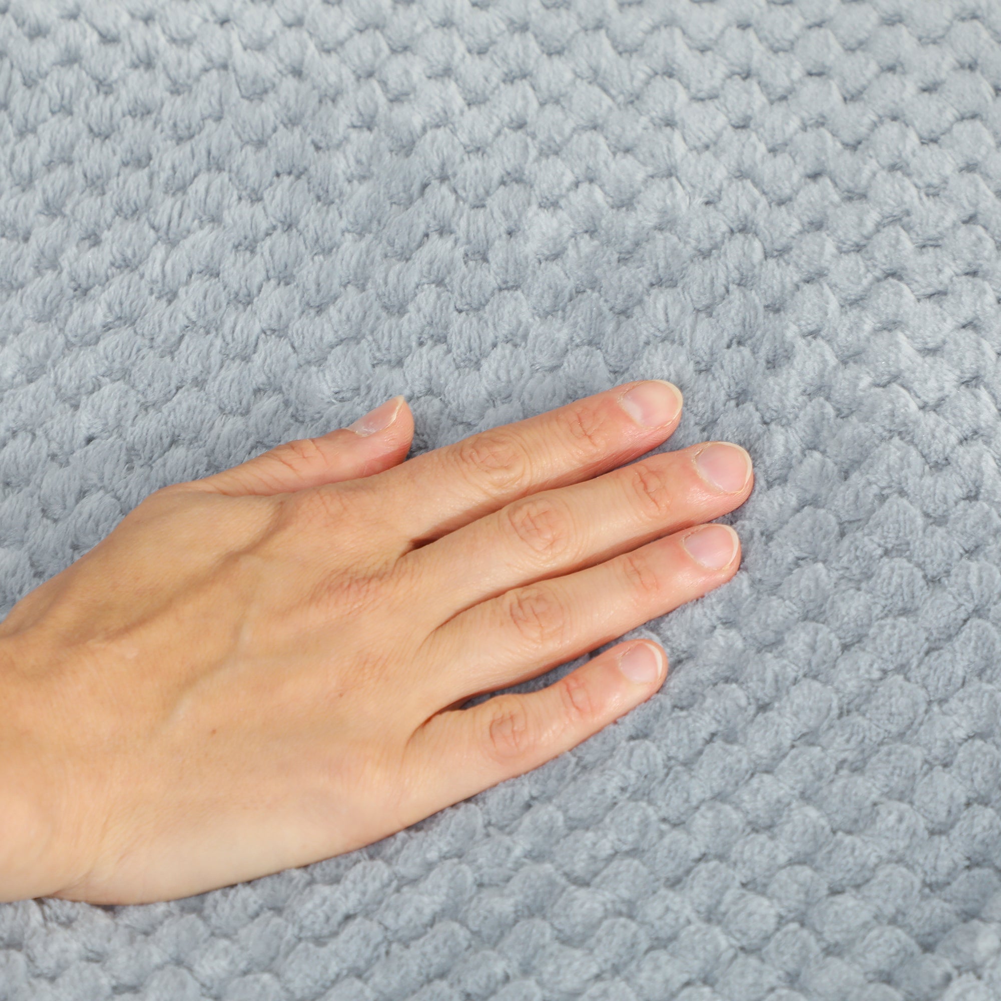 Electric Blanket 160x140 cm with 5 Heat Levels and 2 Remote Controls, in Fleece and Polyester, Grey