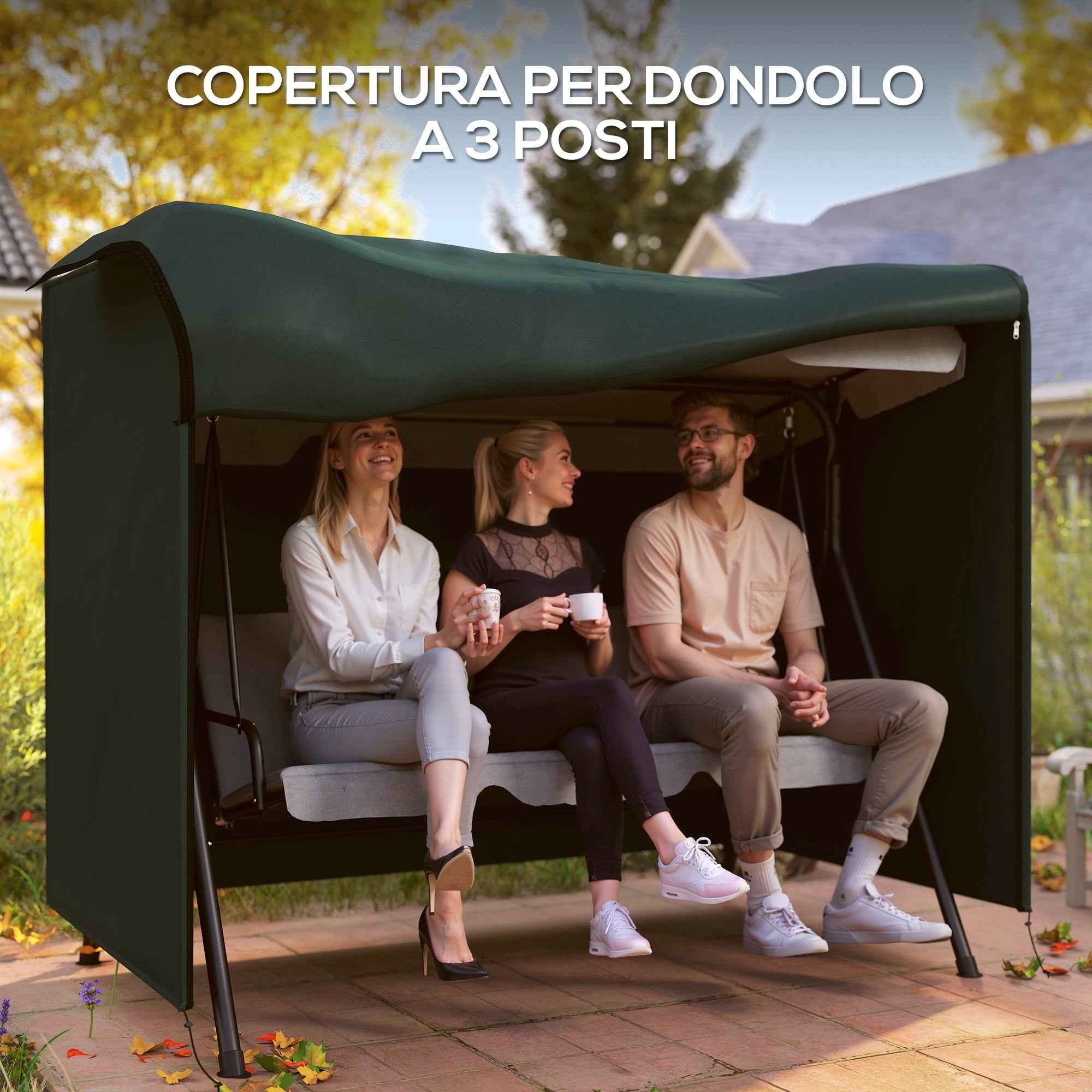 Outsunny Swing Cover Waterproof Oxford Fabric 205x124x164cm