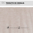 HOMCOM Adjustable Office Chair, Tilting and Swivel, Chenille Fabric and Steel, 62x67x83-93 cm, Beige