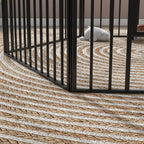 PAWHUT FENCE FOR 6 DOGS with 6 modular and outdoor modular panels, in steel, 164x83x60 cm, black - Borgè
