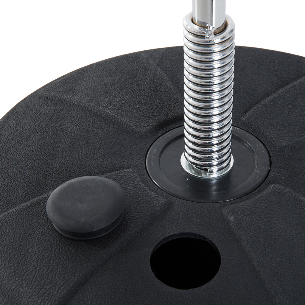 Height Adjustable Floor Punching Ball with Boxing Gloves and Fillable Base, 43x43x126-144 cm, Red