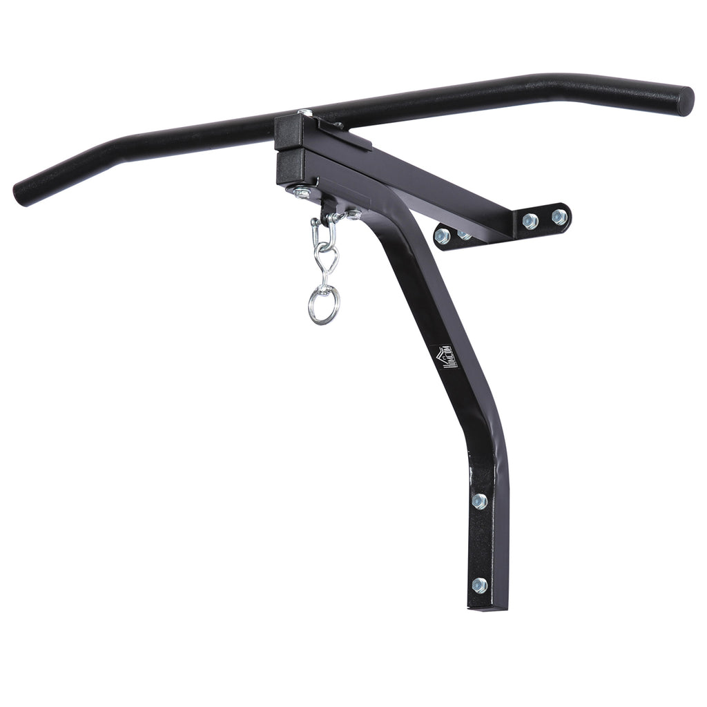 Punching Bag Stand Bracket with Pull Up Bar, 93x47x51cm, Black