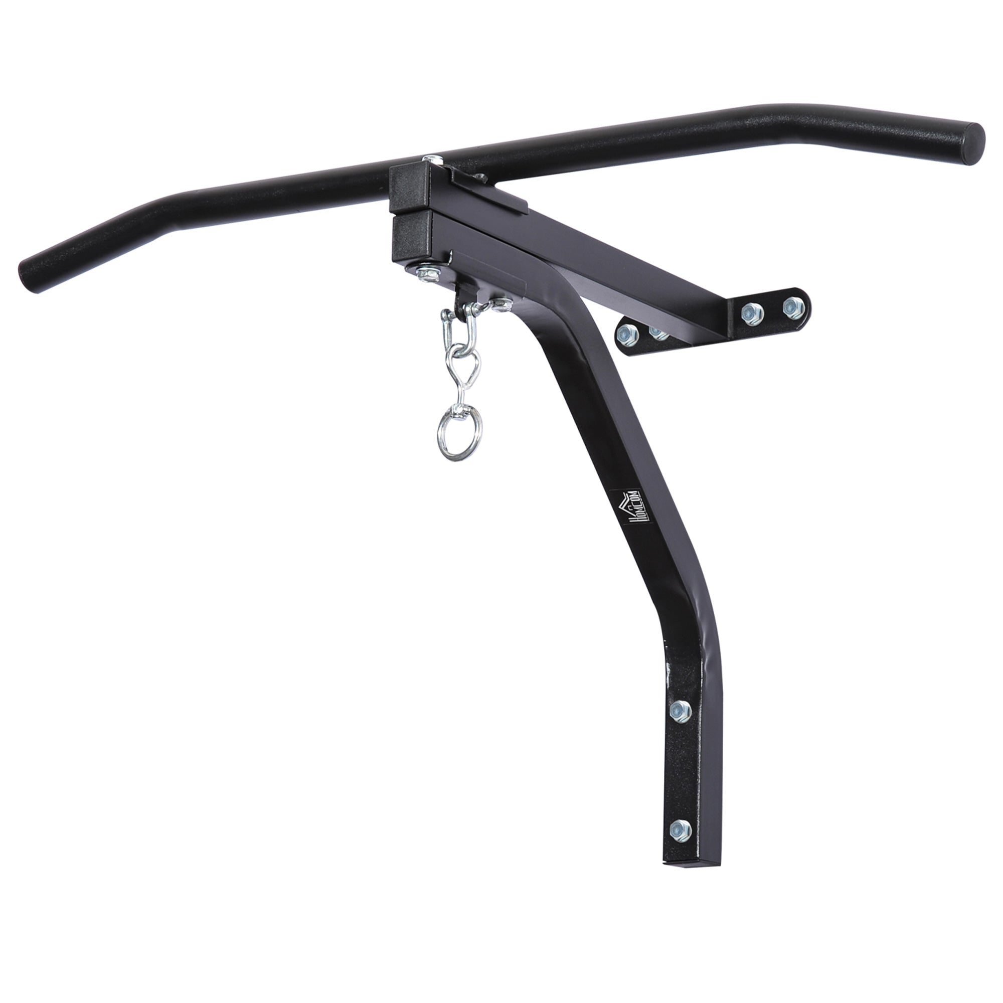 Punching Bag Stand Bracket with Pull Up Bar, 93x47x51cm, Black