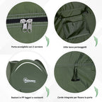 Waterproof Pop Up Shower Curtain in Polyester and Plastic, 100x100x185 cm, Military Green